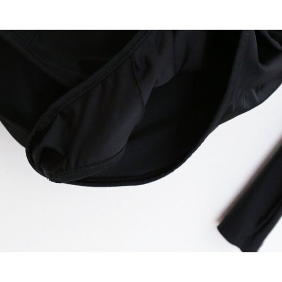 LYRA Swim Sofia One Piece Long Sleeve Black Swimsuit S Half Zip UPF 50+ Modest - Picture 11 of 14